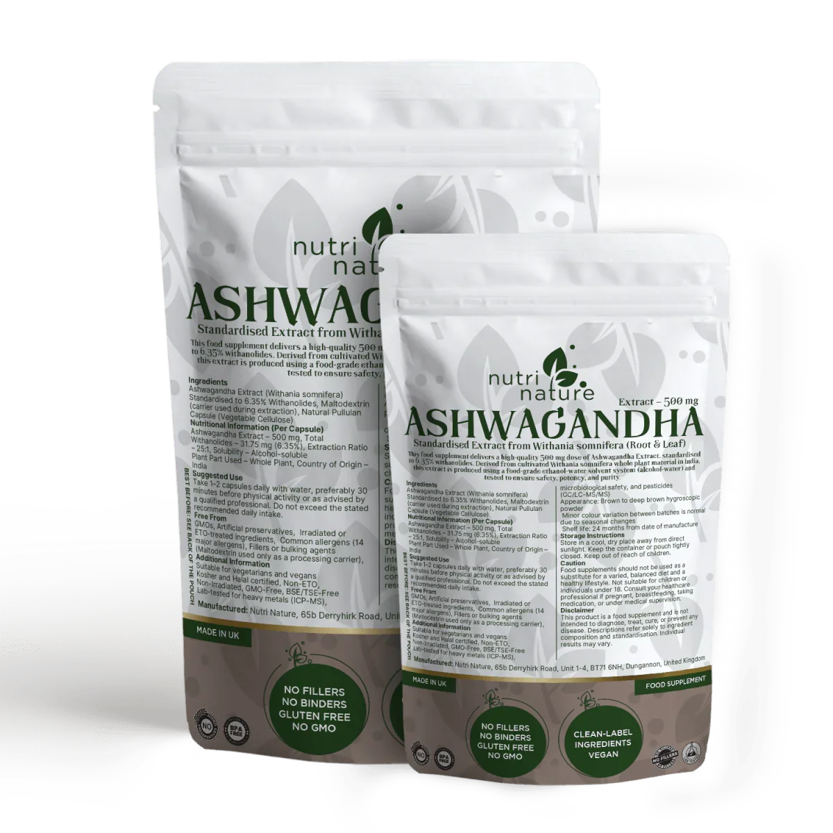 Ashwagandha 500mg Extract - nutrinature