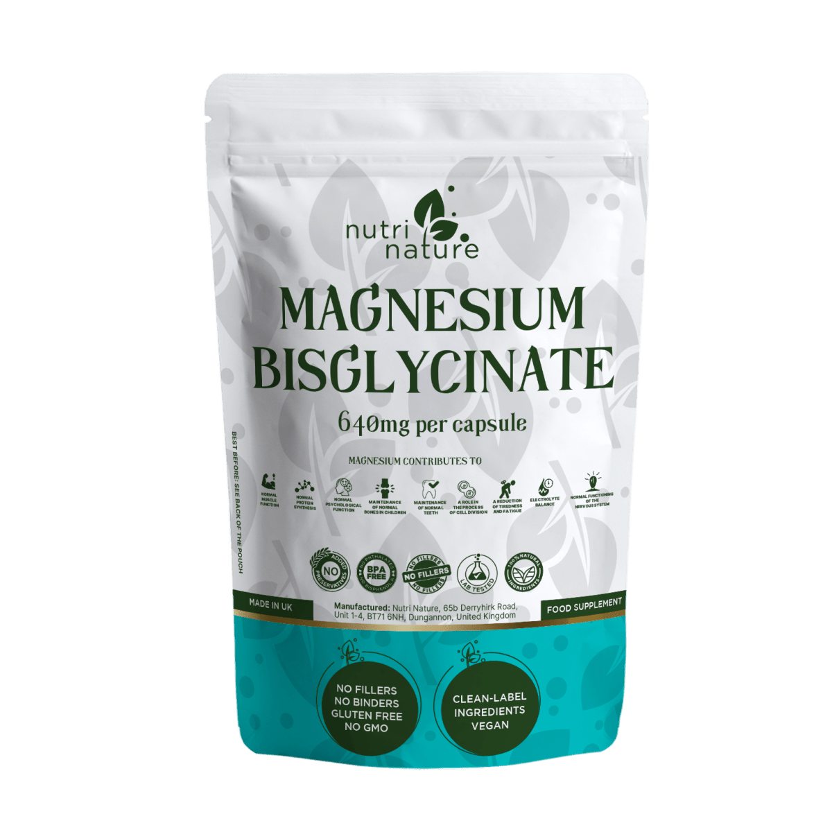 Magnesium BisGlycinate 640mg - nutrinature