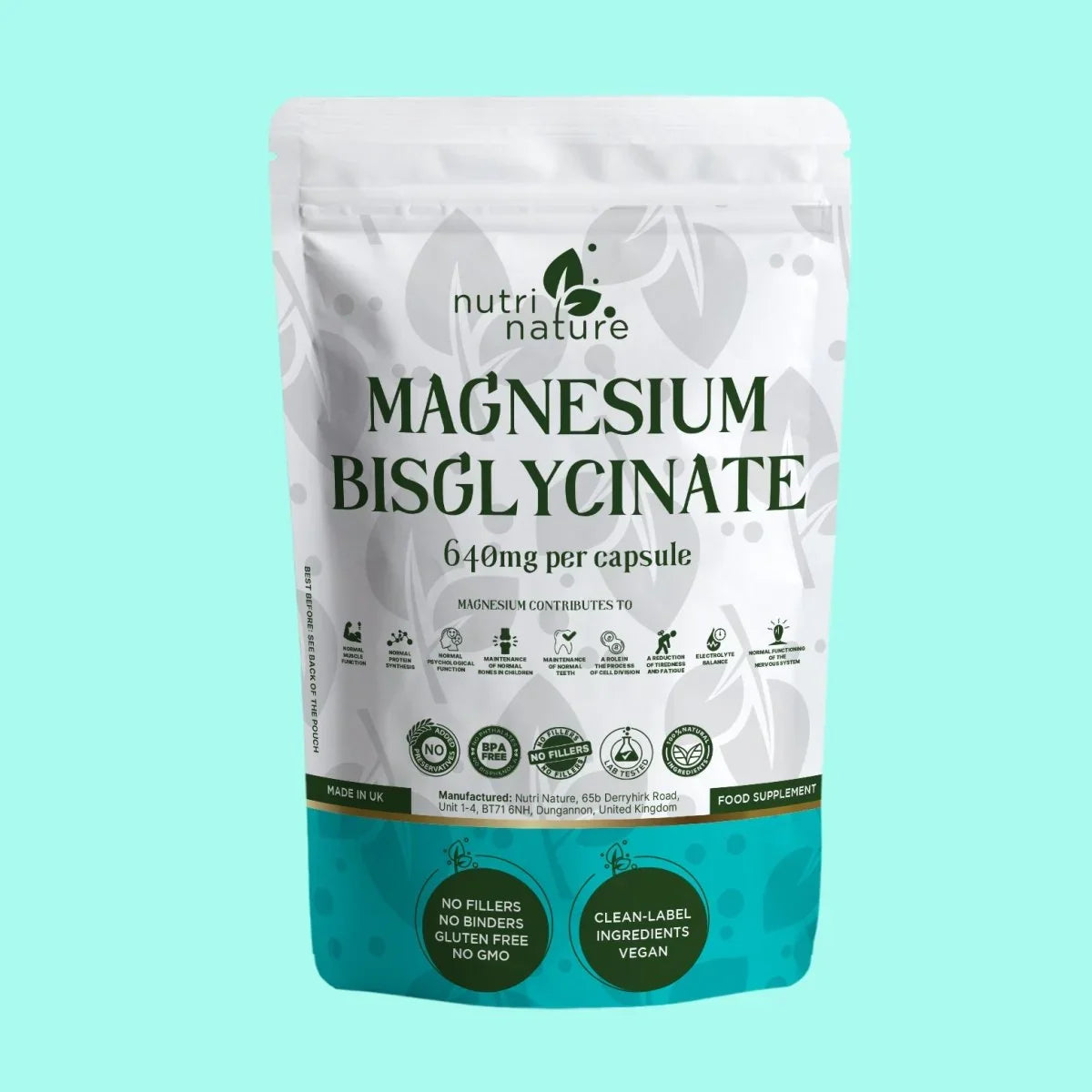 Magnesium BisGlycinate 640mg - nutrinature