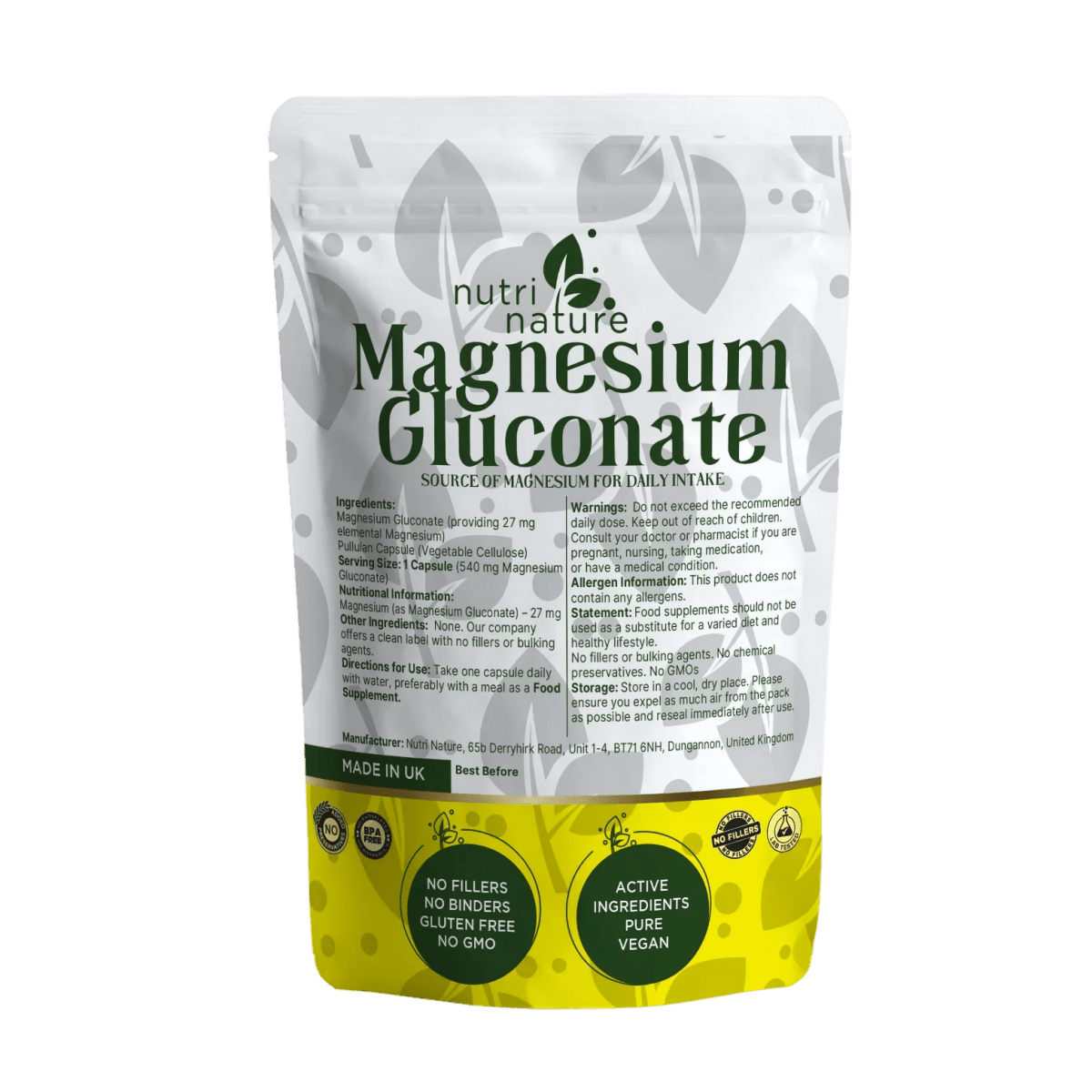 Magnesium Gluconate - nutrinature