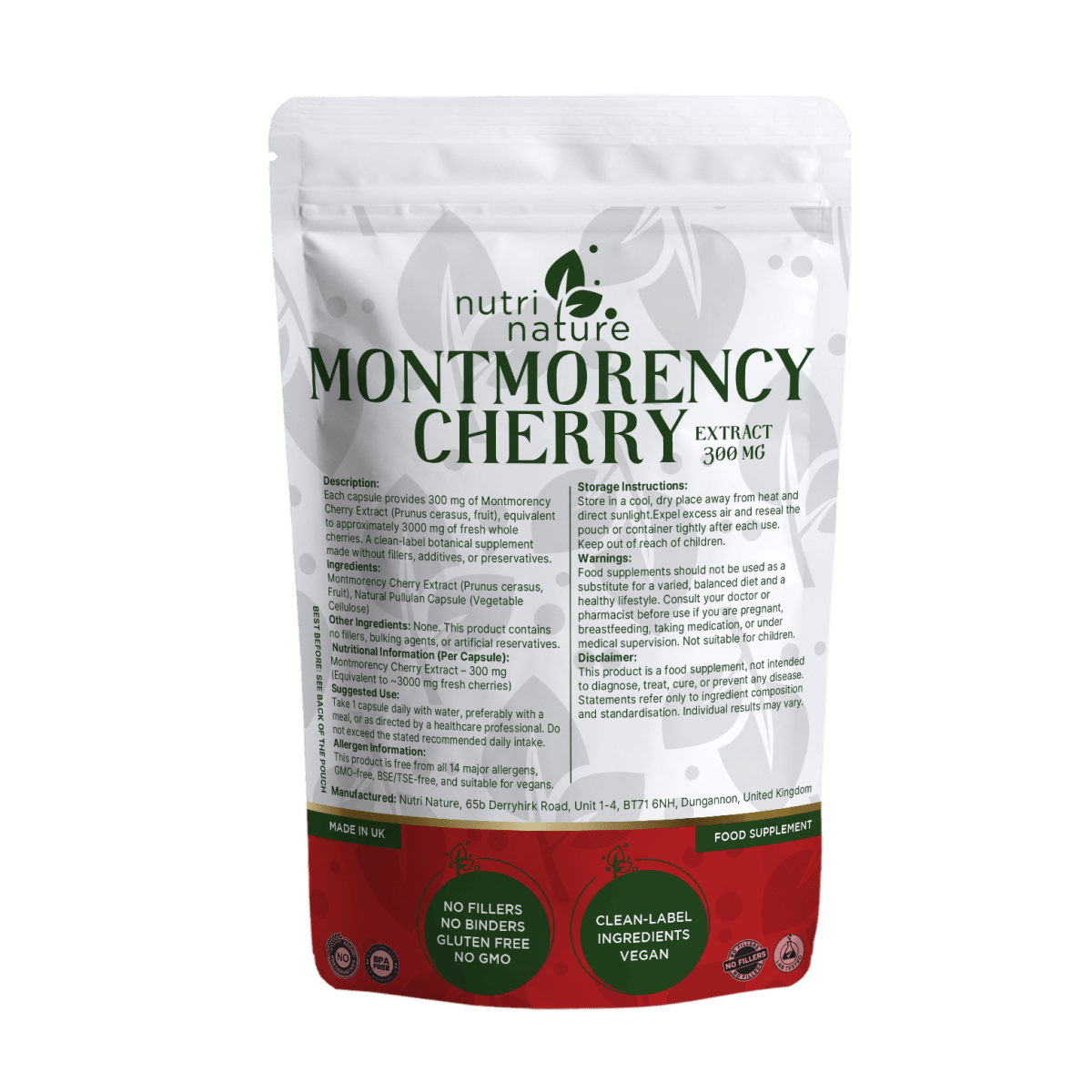 Montmorency Cherry Extract – 300 mg - nutrinature