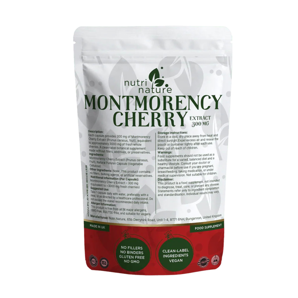 Montmorency Cherry Extract – 300 mg - nutrinature