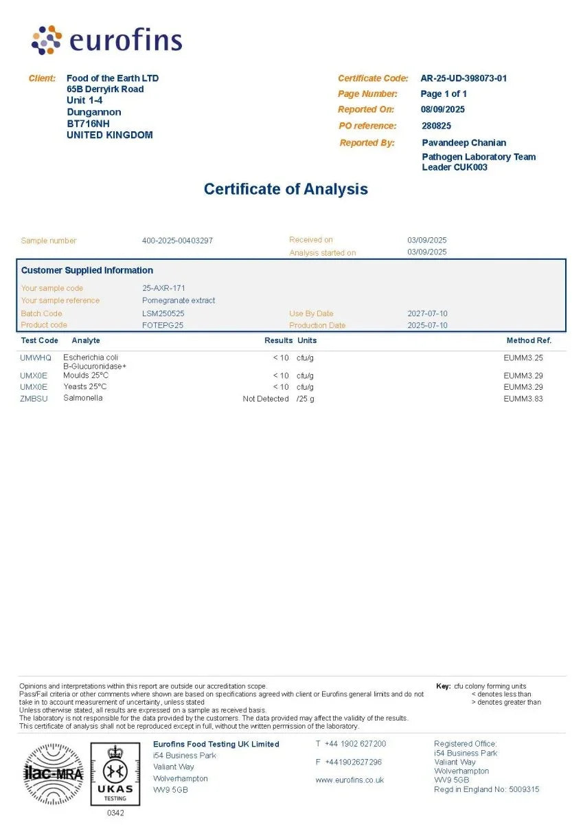 Pomegranate 550mg - nutrinature