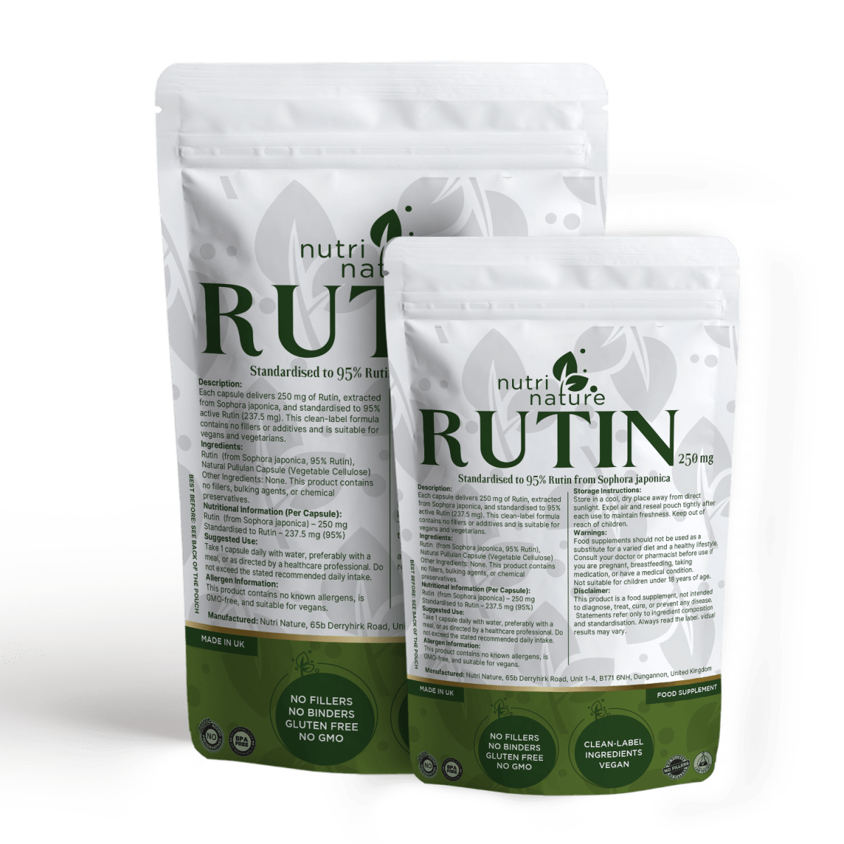 Rutin 250mg – from Sophora japonica - nutrinature