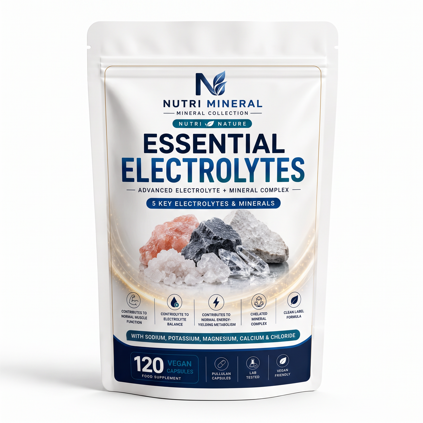 Essential Electrolytes 120 Capsules | Nutri Nature UK