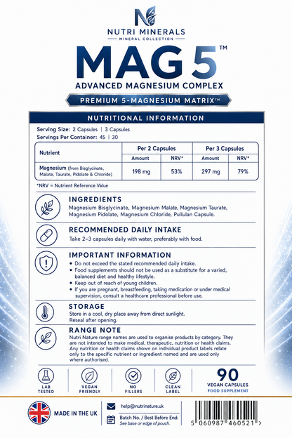MAG 5 Multi Magnesium Complex – 5-in-1 Vegan Capsules