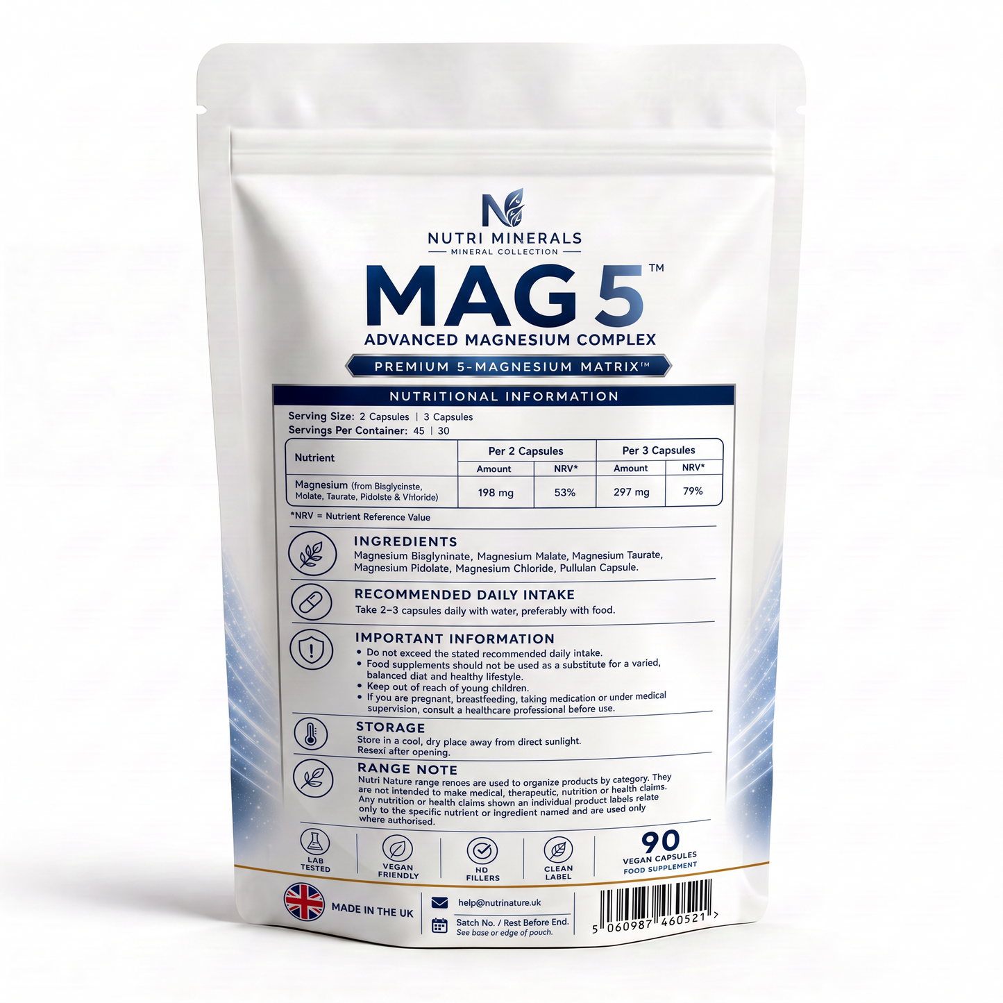 MAG 5 Multi Magnesium Complex – 5-in-1 Vegan Capsules