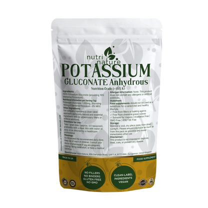 Potassium Gluconate 250g – Natural Vegan Supplement