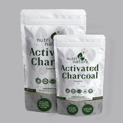 Activated Charcoal sources from natural coconut shells 760mg - nutrinature