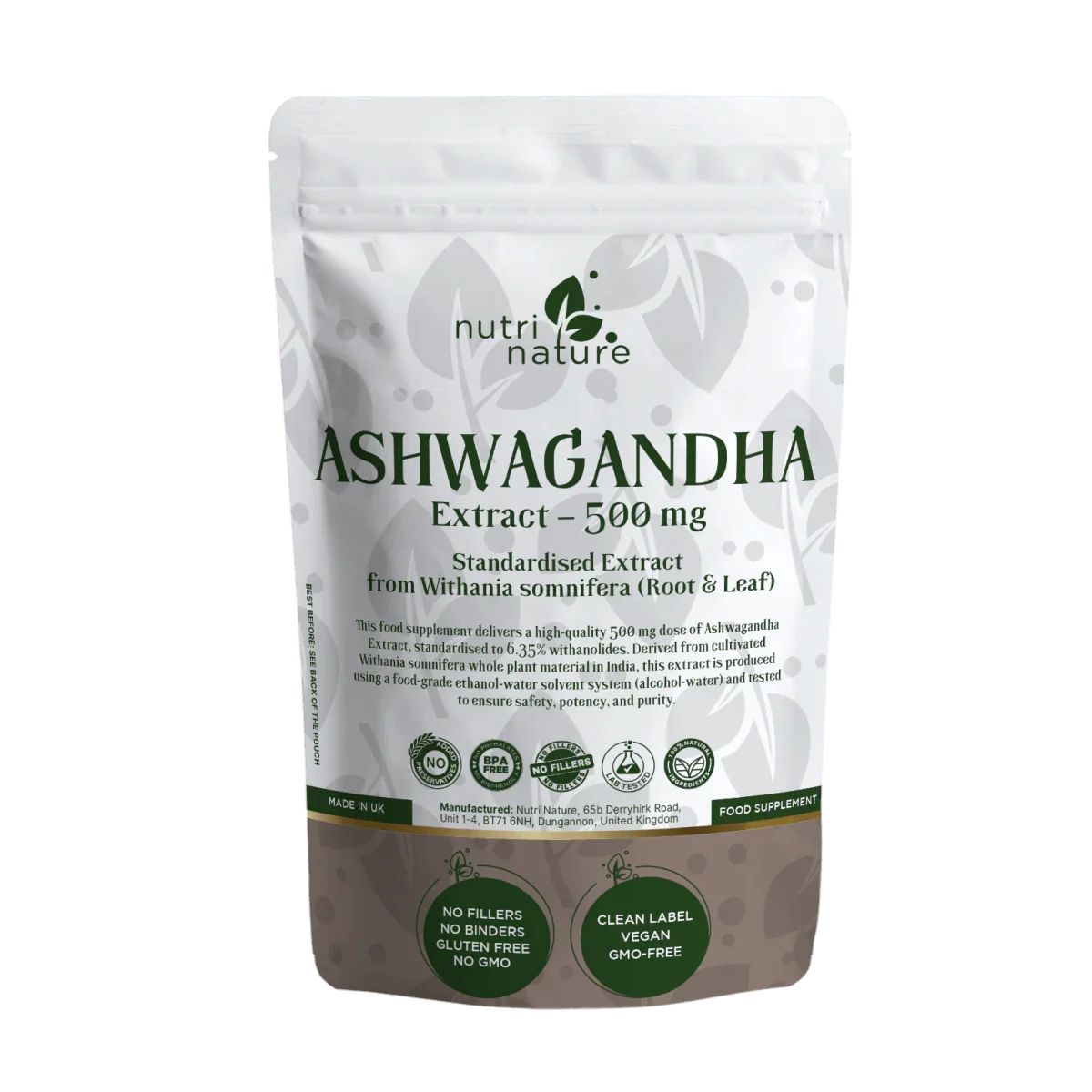 Ashwagandha 500mg Extract - nutrinature
