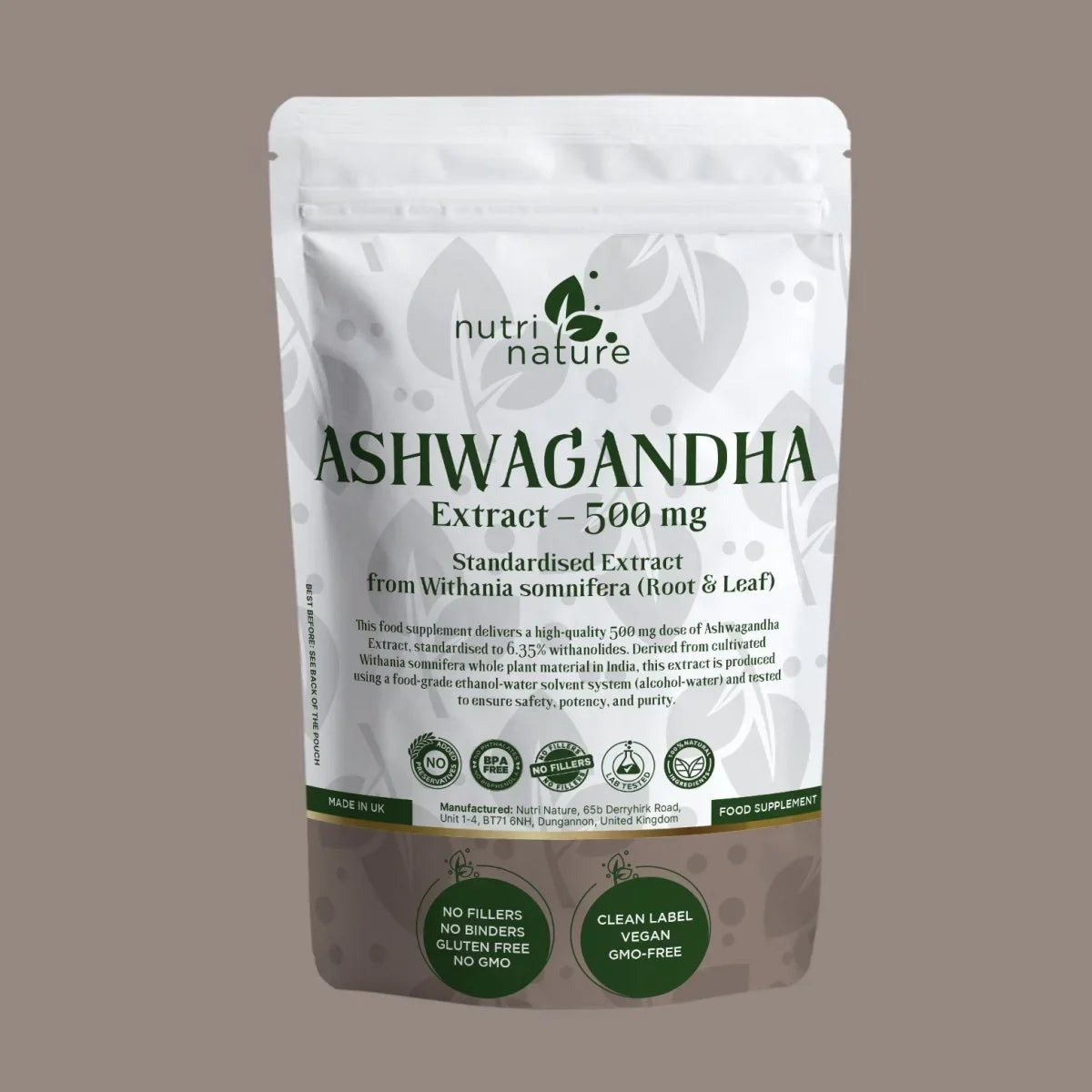 Ashwagandha 500mg Extract - nutrinature