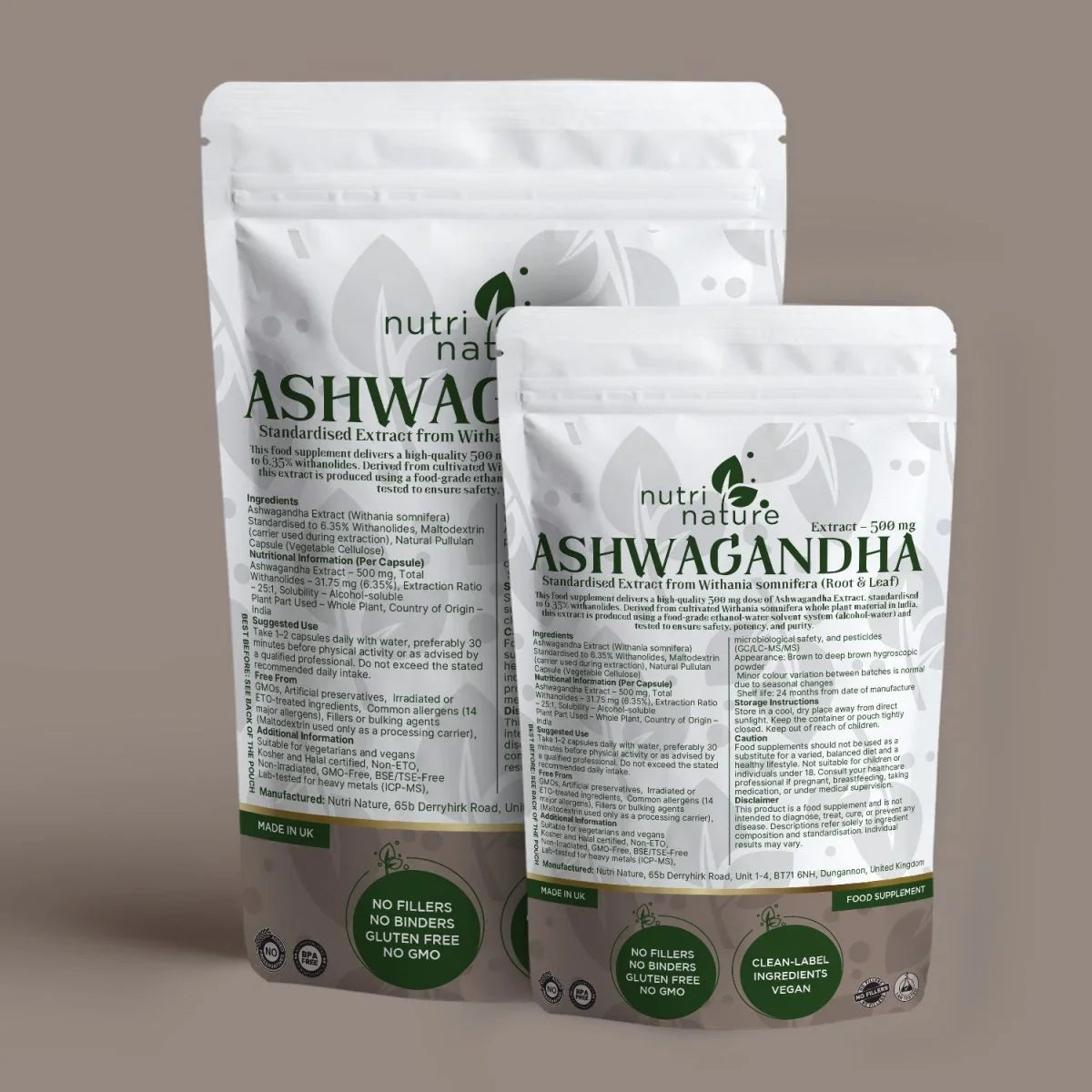 Ashwagandha 500mg Extract - nutrinature