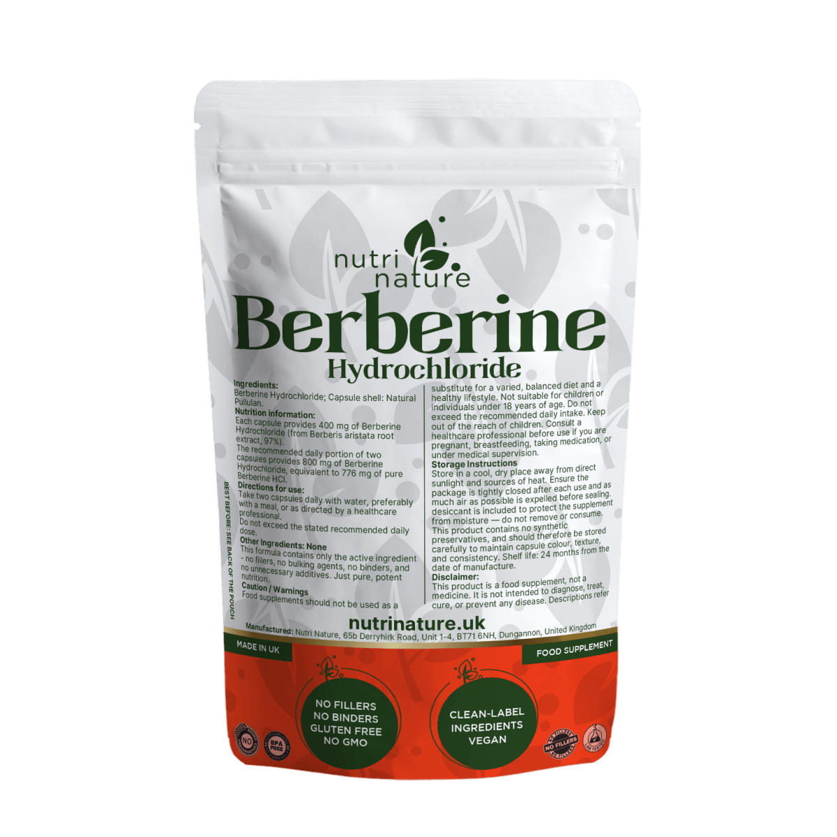 Berberine Hydrochloride – 400 mg - nutrinature