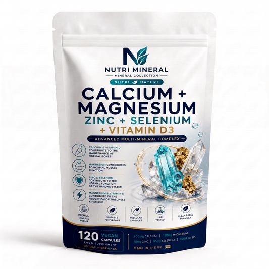 Calcium Magnesium Zinc Selenium Vitamin D3 | Advanced Mineral Complex - nutrinature