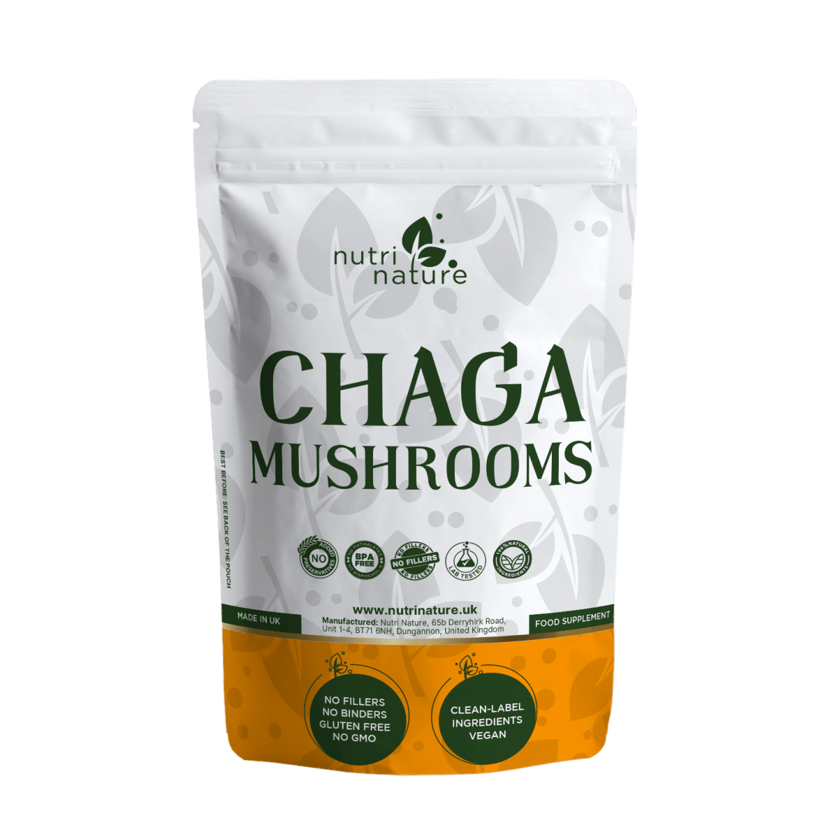 Chaga Mushroom 600mg - nutrinature