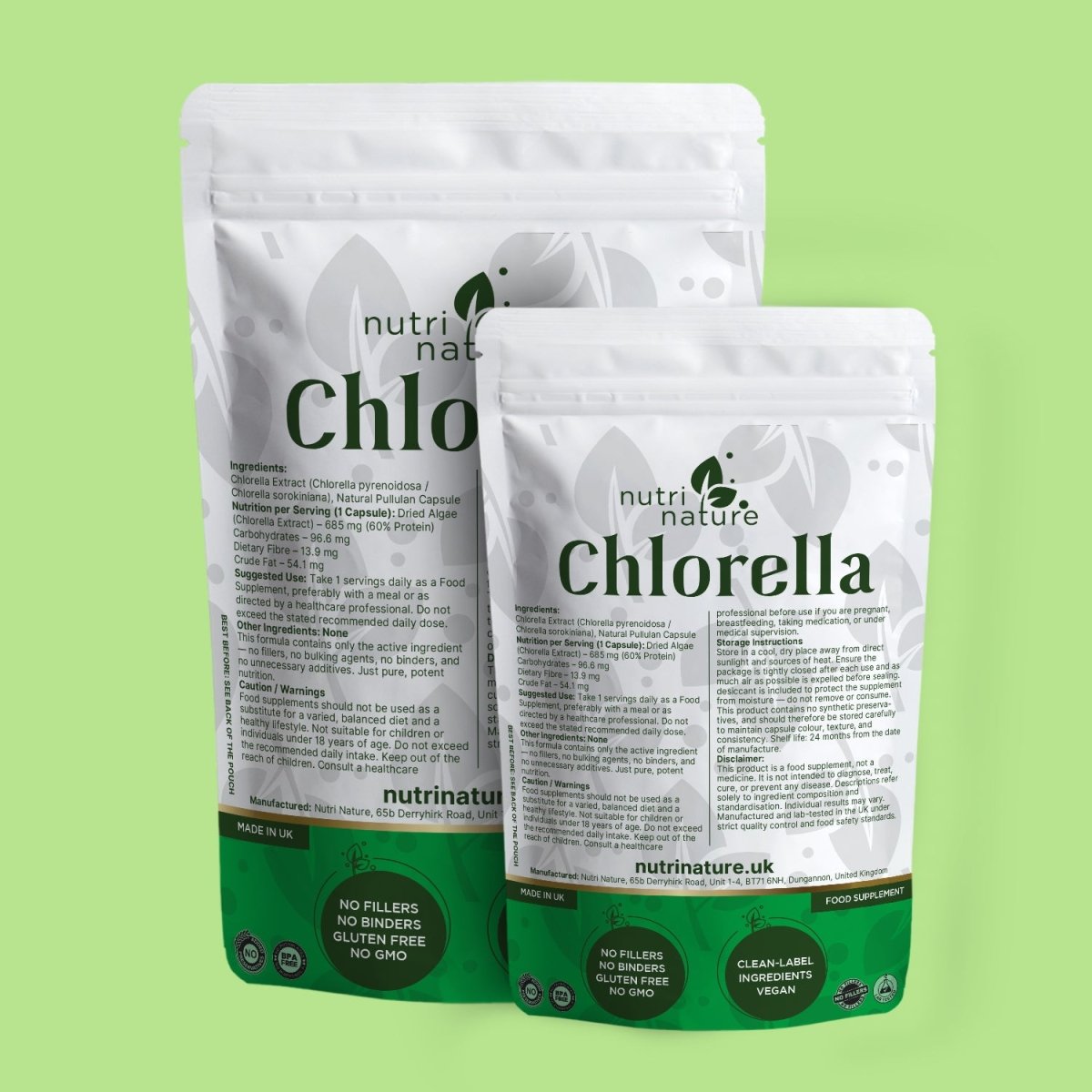 Chlorella Antibody 60% protein - nutrinature