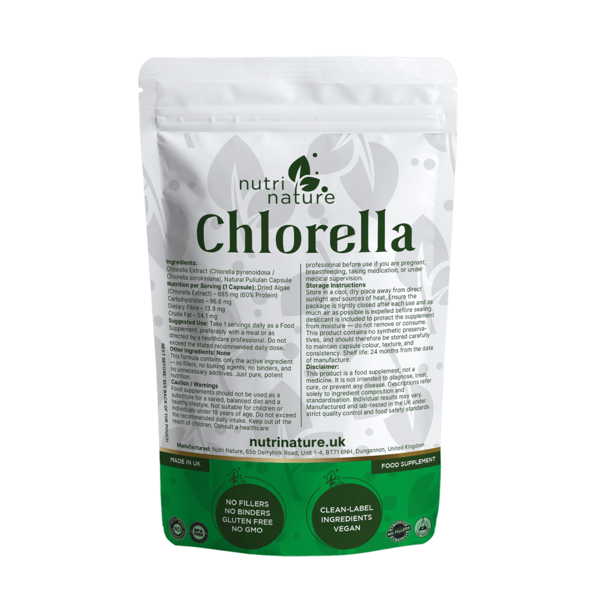 Chlorella Antibody 60% protein - nutrinature