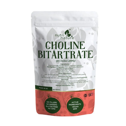 Choline Bitartrtate 500mg - nutrinature