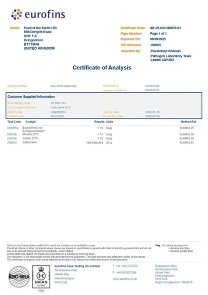 Co Enzyme Q10 100% Pure Ubiquinone - nutrinature