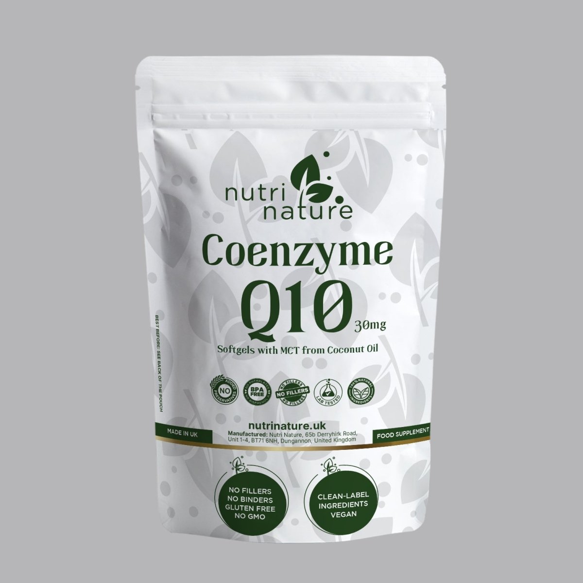 Coenzyme Q10 Ubiquinone Softgels - nutrinature
