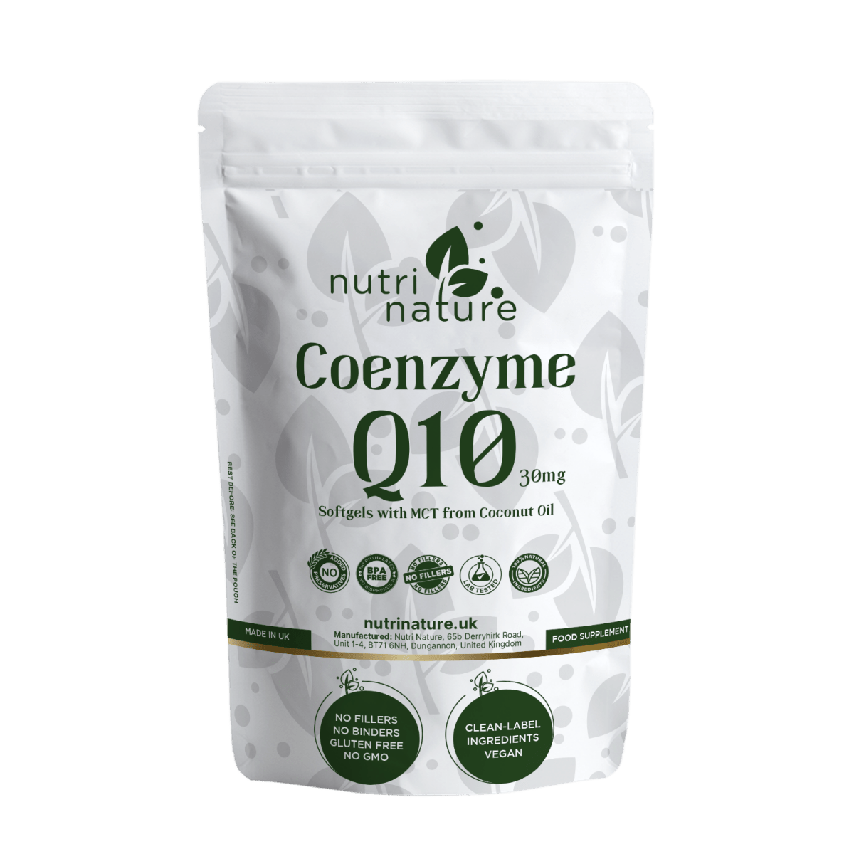 Coenzyme Q10 Ubiquinone Softgels - nutrinature