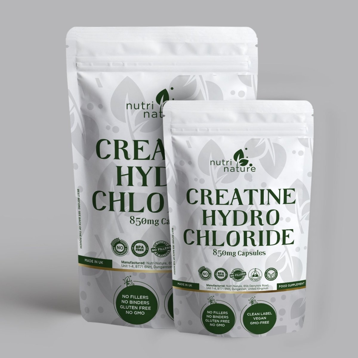 Creatine Hydrochloride (HCl) 850 mg Per Capsule - nutrinature