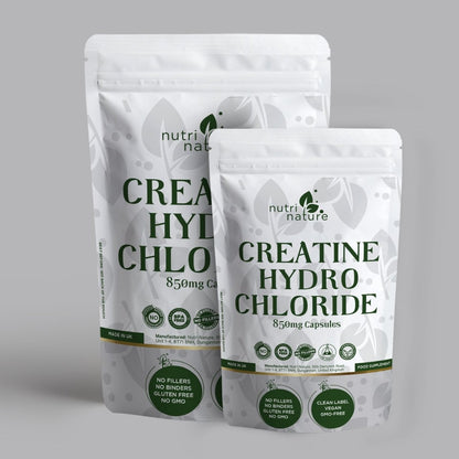 Creatine Hydrochloride (HCl) 850 mg Per Capsule - nutrinature