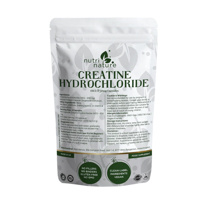 Creatine Hydrochloride (HCl) 850 mg Per Capsule - nutrinature