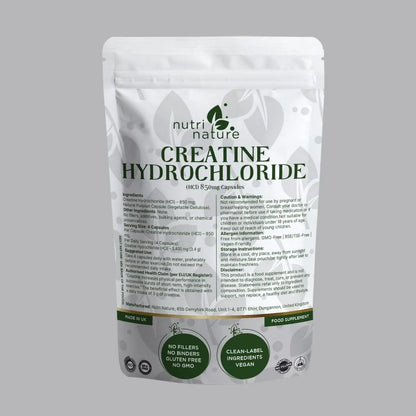 Creatine Hydrochloride (HCl) 850 mg Per Capsule - nutrinature