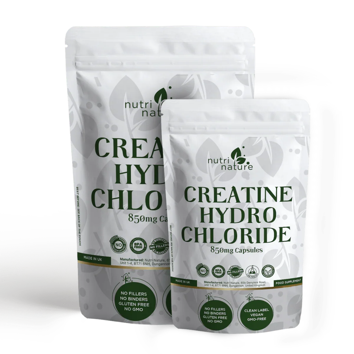 Creatine Hydrochloride (HCl) 850 mg Per Capsule - nutrinature
