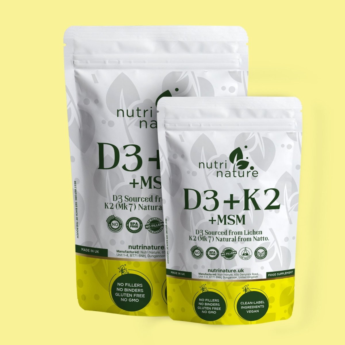 D3 K2 MK - 7 + MSM 10 000IU - nutrinature