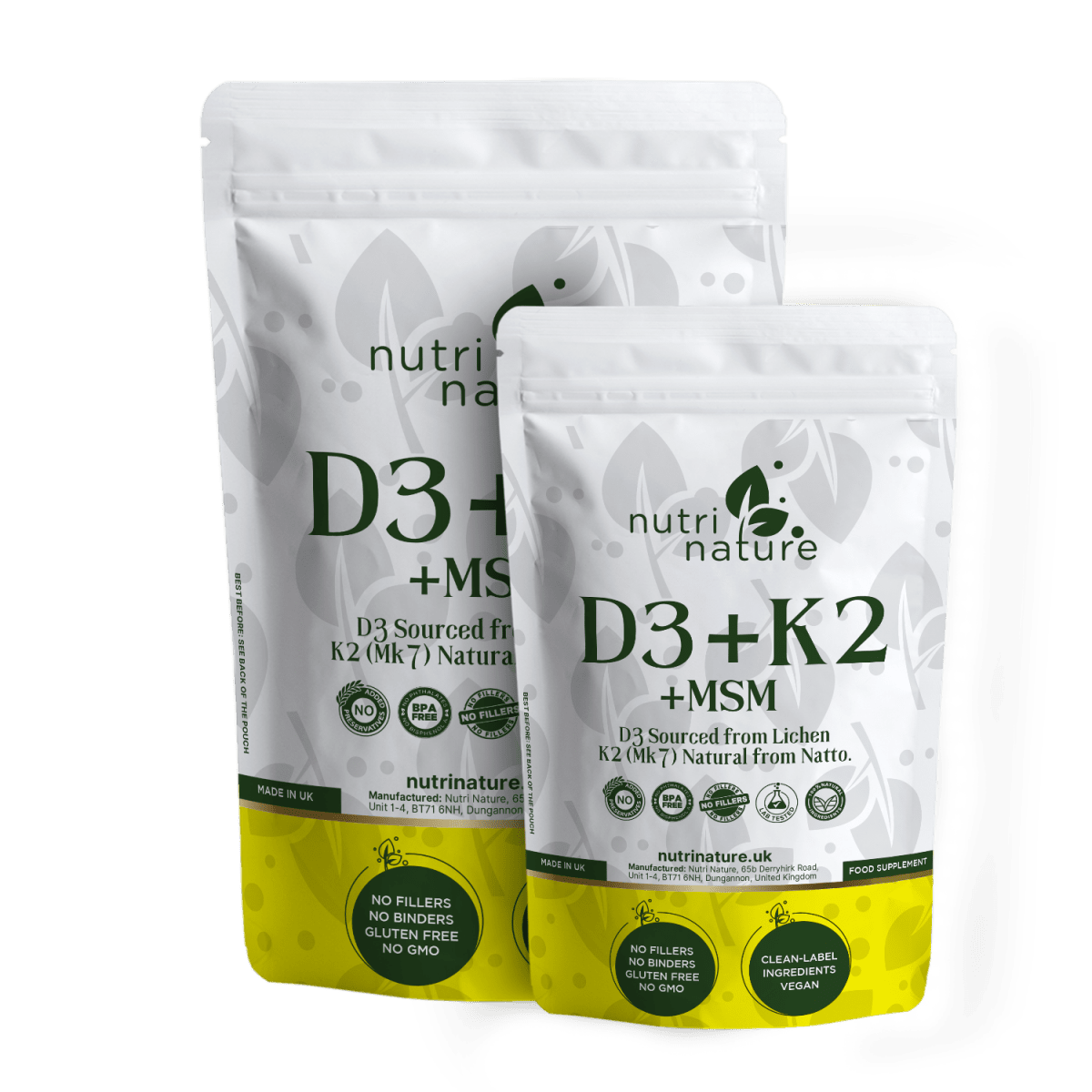 D3 K2 MK - 7 + MSM 10 000IU - nutrinature