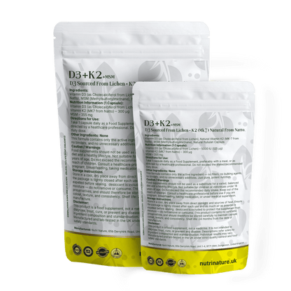 D3 + K2 MK - 7 + MSM 5000IU 655mg - nutrinature