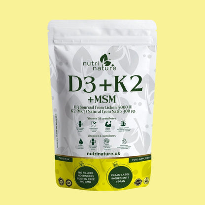 D3 + K2 MK - 7 + MSM 5000IU 655mg - nutrinature