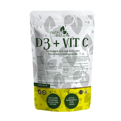 D3 + VIT C With Acai Berry Extract - nutrinature
