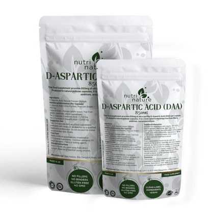 DAA D Aspartic Acid 850mg - nutrinature