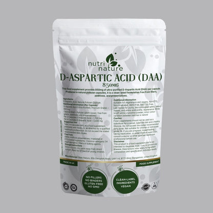 DAA D Aspartic Acid 850mg - nutrinature