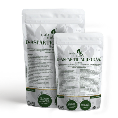 DAA D Aspartic Acid 850mg - nutrinature