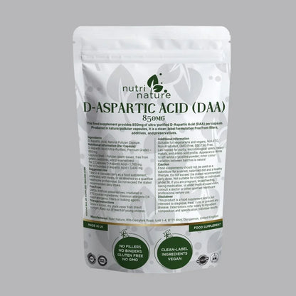 DAA D Aspartic Acid 850mg - nutrinature