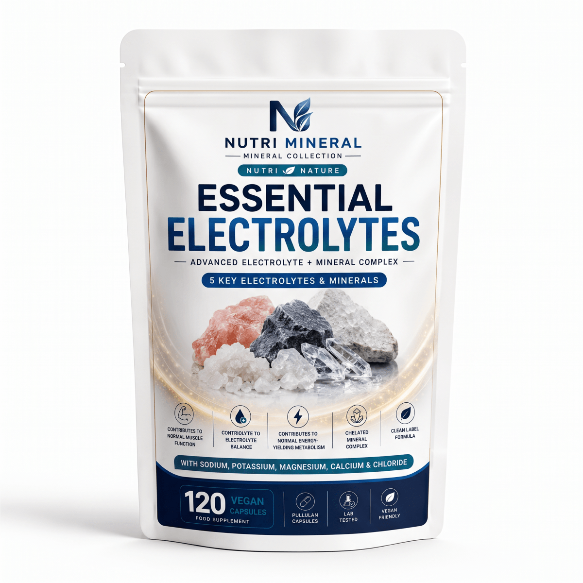Essential Electrolytes 120 Capsules | Nutri Nature UK - nutrinature