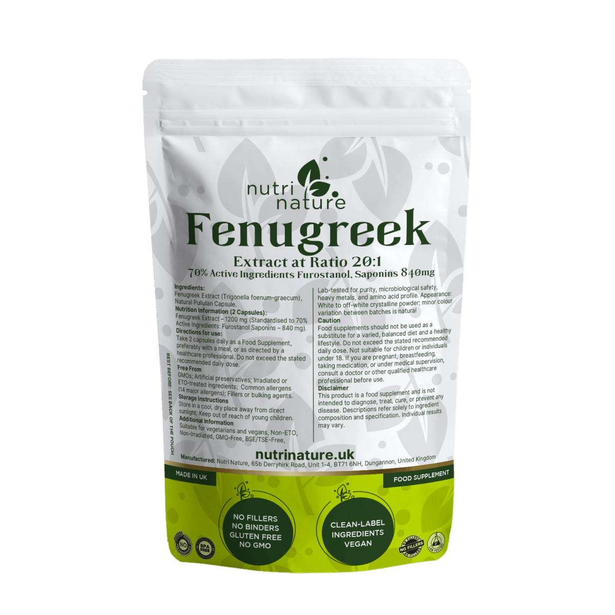Fenugreek 1200mg - nutrinature