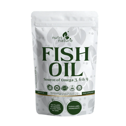 Fish Oil Softgels Omega 3, 6 & 9 Vitamin E .EPA, ALA, DHA, LA, OA, GLA - nutrinature