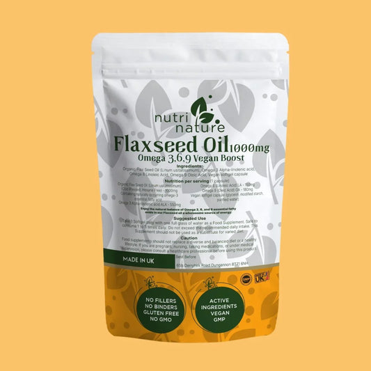 Flaxseed Oil 1000mg Omega 3, 6, 9 - nutrinature