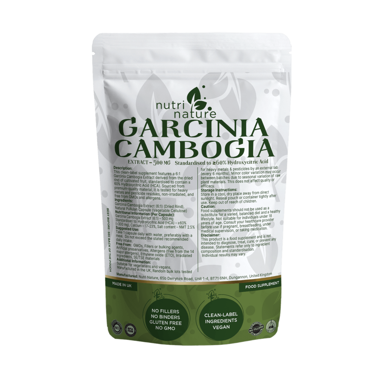 Garcinia Cambogia Extract – 500 mg - nutrinature