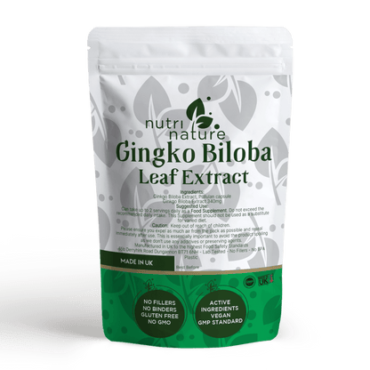 Ginkgo Biloba Leaf Extract 340mg Natural Pullulan Capsules - nutrinature