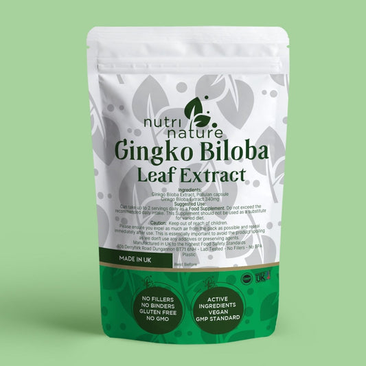 Ginkgo Biloba Leaf Extract 340mg Natural Pullulan Capsules - nutrinature