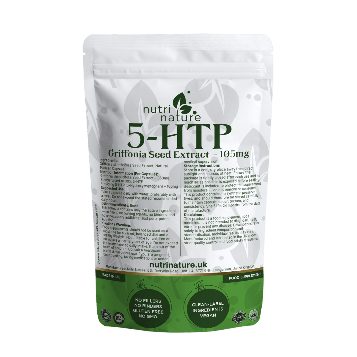 Griffonia Seed Extract – 105mg (Standardised to 30% 5HTP) - nutrinature