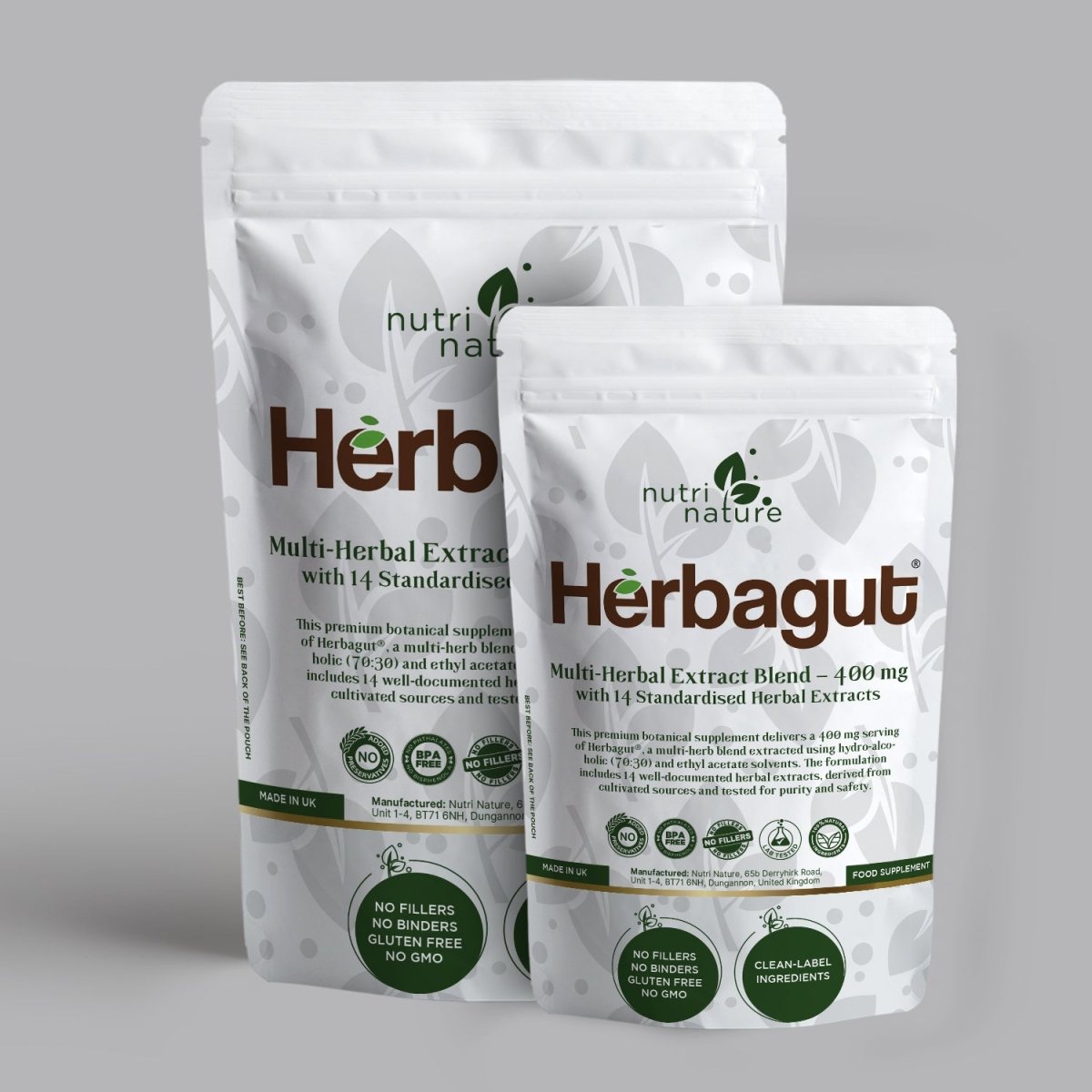 Herbagut® – Multi - Herbal Extract Blend – 400 mg - nutrinature