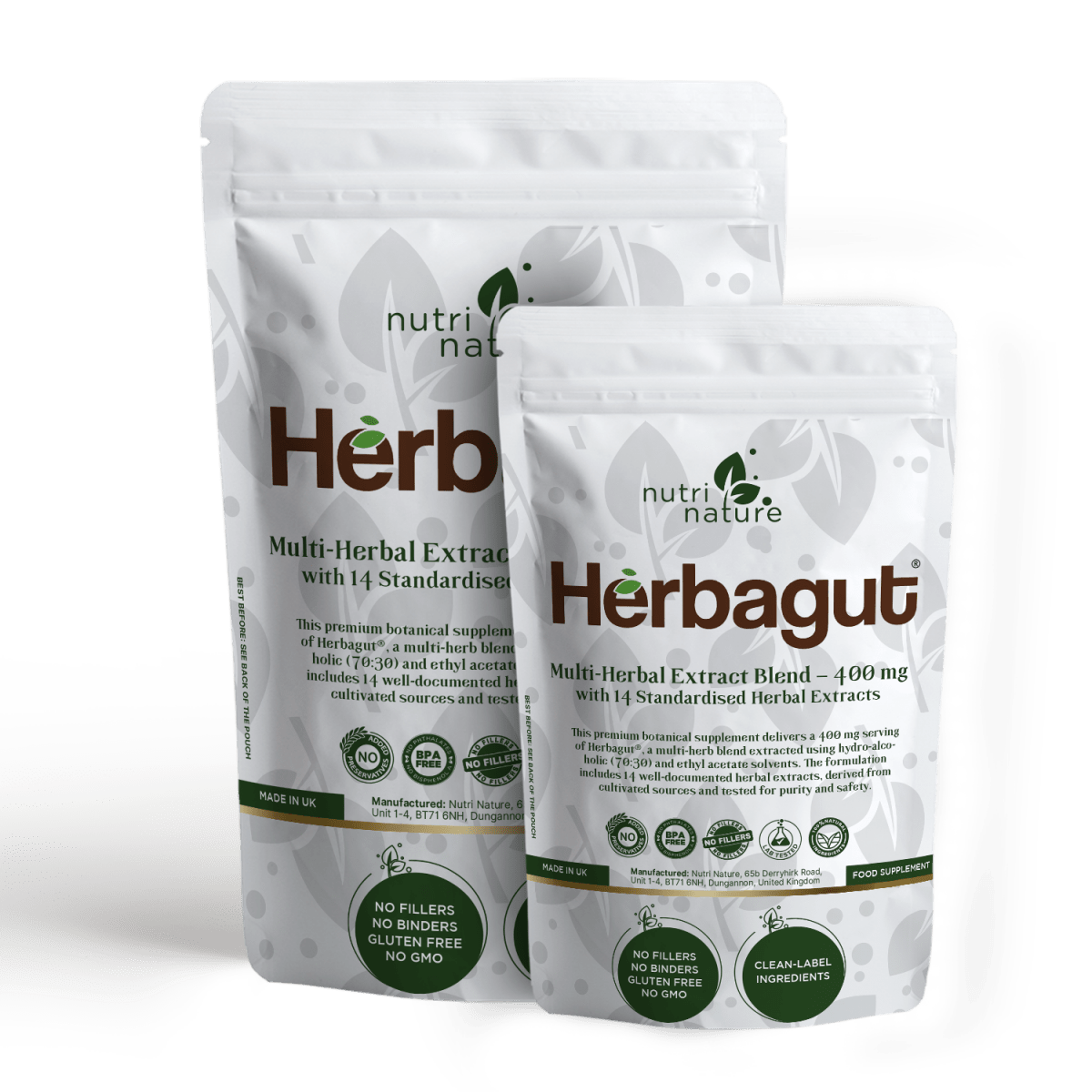 Herbagut® – Multi - Herbal Extract Blend – 400 mg - nutrinature
