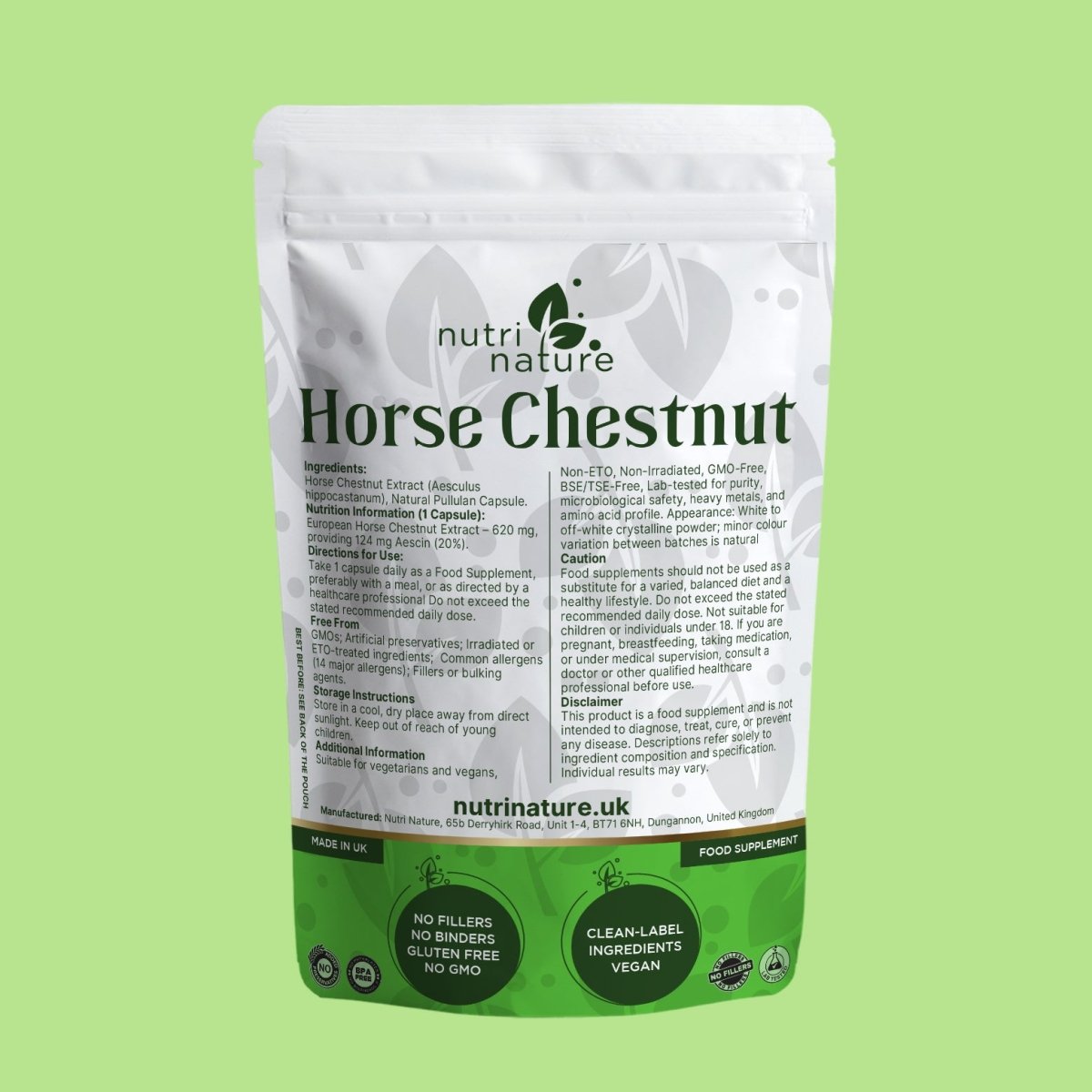 Horse Chestnut 620mg - nutrinature